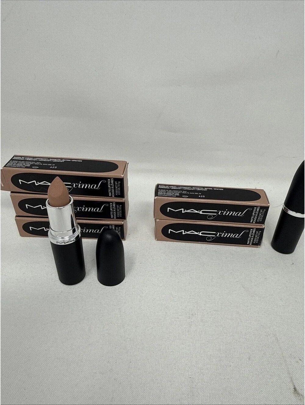 3X MACximal Acting Natural Matte Lipstick 3.5g. Each NIB  A4